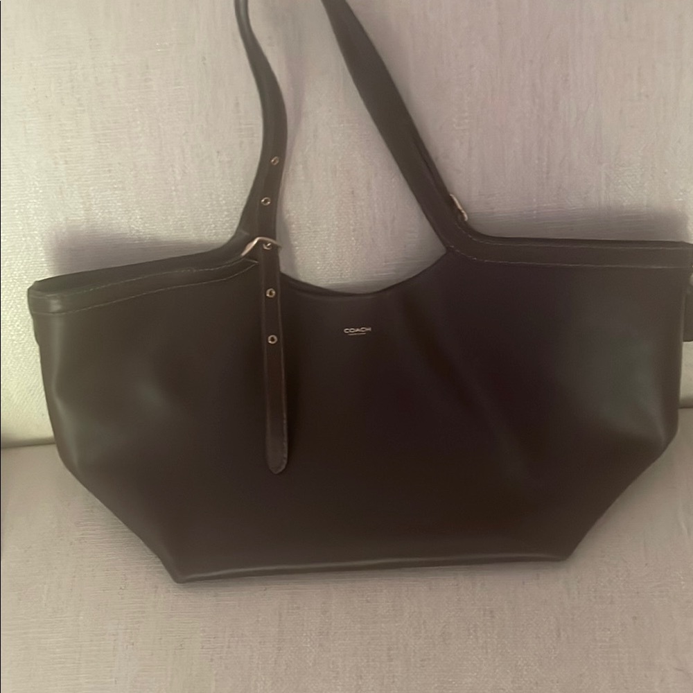 Coach Dark Brown Leather Tote